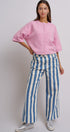 Cropped Knit Button-Front Cardigan Dropped Shoulder in Pink - Women's Fashion | Urban Daizy