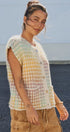 Popcorn Knit Button Front Sweater Vest in Mustard - Women's Fashion | Urban Daizy