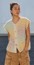 Popcorn Knit Button Front Sweater Vest in Mustard - Women's Fashion | Urban Daizy