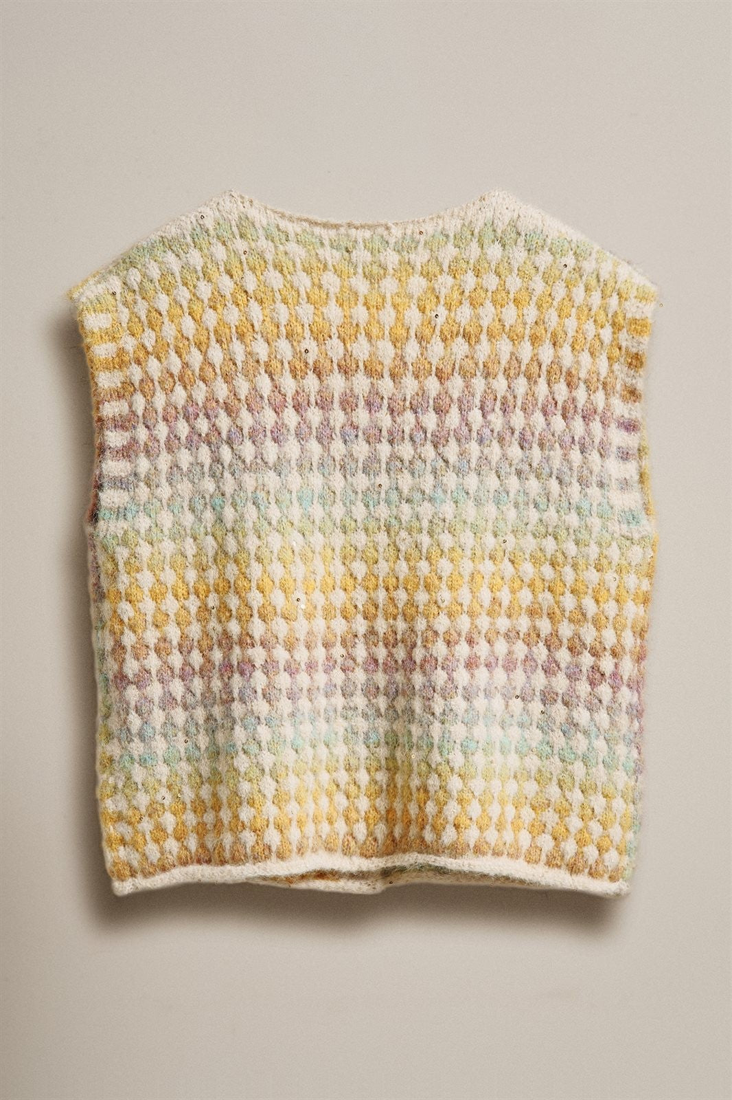 Popcorn Knit Button Front Sweater Vest in Mustard - Women's Fashion | Urban Daizy