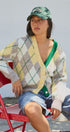 Pastel Argyle V-Neck Cropped Knit Cardigan in Green - Women's Fashion | Urban Daizy