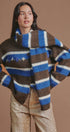 Striped Floral Embroidered Cardigan & Scarf Set in Brown - Women's Cardigans & Shrugs | Urban Daizy