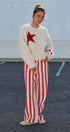 Fuzzy Star Knit Button Up Cardigan in Oatmeal - Women's Fashion | Urban Daizy