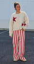 Fuzzy Star Knit Button Up Cardigan in Oatmeal - Women's Fashion | Urban Daizy