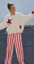 Fuzzy Star Knit Button Up Cardigan in Oatmeal - Women's Fashion | Urban Daizy