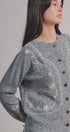 Embroidered Soutache Button Knit Cardigan in Grey - Women's Fashion | Urban Daizy