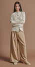 Embroidered Soutache Button Knit Cardigan in Ivory - Women's Fashion | Urban Daizy