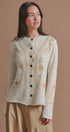 Embroidered Soutache Button Knit Cardigan in Ivory - Women's Fashion | Urban Daizy