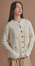 Embroidered Soutache Button Knit Cardigan in Ivory - Women's Fashion | Urban Daizy