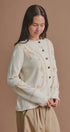 Embroidered Soutache Button Knit Cardigan in Ivory - Women's Fashion | Urban Daizy