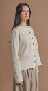 Embroidered Soutache Button Knit Cardigan in Ivory - Women's Fashion | Urban Daizy
