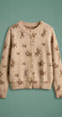 Western Cowboy Print Button Front Cardigan in Khaki - Women's Cardigans & Shrugs | Urban Daizy