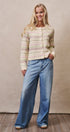 Ditsy Floral Fair Isle Button Cardigan in Cream - Women's Cardigans & Shrugs | Urban Daizy