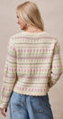 Ditsy Floral Fair Isle Button Cardigan in Cream - Women's Cardigans & Shrugs | Urban Daizy