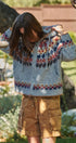 Fair Isle Hooded Zip Knit Jacket in Grey Multi - Women's Cardigans & Shrugs | Urban Daizy
