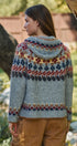 Fair Isle Hooded Zip Knit Jacket in Grey Multi - Women's Cardigans & Shrugs | Urban Daizy