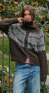 Nordic Fair Isle Zip Up Sweater Jacket in Brown - Women's Cardigans & Shrugs | Urban Daizy