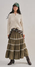 Lace Ruffle Trim Cable Knit Cardigan in Ivory - Women's Cardigans & Shrugs | Urban Daizy