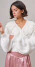 Storybook Lace Collar Knit Cardigan in Ivory - Women's Cardigans & Shrugs | Urban Daizy