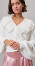 Storybook Lace Collar Knit Cardigan in Ivory - Women's Cardigans & Shrugs | Urban Daizy
