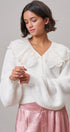 Storybook Lace Collar Knit Cardigan in Ivory - Women's Cardigans & Shrugs | Urban Daizy