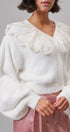 Storybook Lace Collar Knit Cardigan in Ivory - Women's Cardigans & Shrugs | Urban Daizy