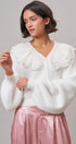 Storybook Lace Collar Knit Cardigan in Ivory - Women's Cardigans & Shrugs | Urban Daizy