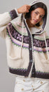 Alpine Fair Isle Hooded Cardigan in Ivory - Women's Cardigans & Shrugs | Urban Daizy