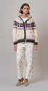 Alpine Fair Isle Hooded Cardigan in Ivory - Women's Cardigans & Shrugs | Urban Daizy