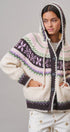 Alpine Fair Isle Hooded Cardigan in Ivory - Women's Cardigans & Shrugs | Urban Daizy
