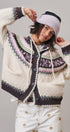 Alpine Fair Isle Hooded Cardigan in Ivory - Women's Cardigans & Shrugs | Urban Daizy