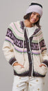 Alpine Fair Isle Hooded Cardigan in Ivory - Women's Cardigans & Shrugs | Urban Daizy