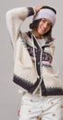 Alpine Fair Isle Hooded Cardigan in Ivory - Women's Cardigans & Shrugs | Urban Daizy