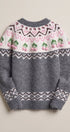Cherry Charm Fair Isle Cardigan in Grey - Women's Cardigans & Shrugs | Urban Daizy
