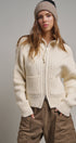 Harbor Ease Ribbed Zip Cardigan in Ivory - Women's Cardigans & Shrugs | Urban Daizy