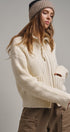 Harbor Ease Ribbed Zip Cardigan in Ivory - Women's Cardigans & Shrugs | Urban Daizy