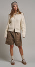 Harbor Ease Ribbed Zip Cardigan in Ivory - Women's Cardigans & Shrugs | Urban Daizy