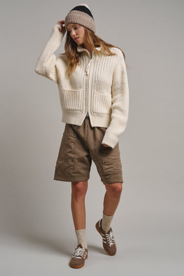 Harbor Ease Ribbed Zip Cardigan