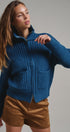 Harbor Ease Ribbed Zip Cardigan in Teal - Women's Cardigans & Shrugs | Urban Daizy
