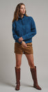 Harbor Ease Ribbed Zip Cardigan in Teal - Women's Cardigans & Shrugs | Urban Daizy