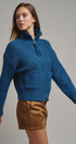 Harbor Ease Ribbed Zip Cardigan in Teal - Women's Cardigans & Shrugs | Urban Daizy