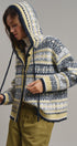 Snowfall Fair Isle Hooded Cardigan in Grey/navy - Women's Cardigans & Shrugs | Urban Daizy