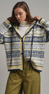Snowfall Fair Isle Hooded Cardigan in Grey/navy - Women's Cardigans & Shrugs | Urban Daizy
