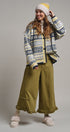 Snowfall Fair Isle Hooded Cardigan in Grey/navy - Women's Cardigans & Shrugs | Urban Daizy