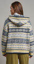Snowfall Fair Isle Hooded Cardigan in Grey/navy - Women's Cardigans & Shrugs | Urban Daizy