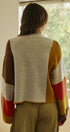 Retro Sunset Colorblock Cardigan in Brown/mustard - Women's Cardigans & Shrugs | Urban Daizy