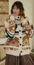 Hearthside Geo Knit Cardigan in Ivory Camel - Women's Cardigans & Shrugs | Urban Daizy