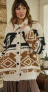 Hearthside Geo Knit Cardigan in Ivory Camel - Women's Cardigans & Shrugs | Urban Daizy