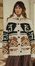 Hearthside Geo Knit Cardigan in Ivory Camel - Women's Cardigans & Shrugs | Urban Daizy