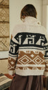 Hearthside Geo Knit Cardigan in Ivory Camel - Women's Cardigans & Shrugs | Urban Daizy